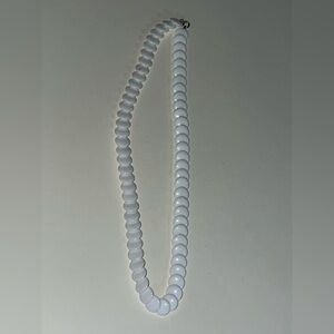 Elegant White Beaded Necklace